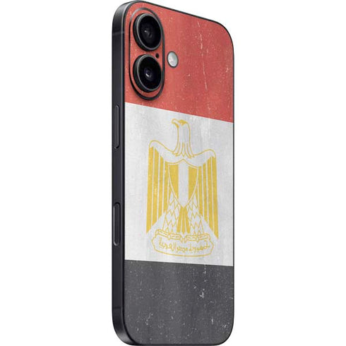 Egypt Flag Distressed iPhone 16 Plus Skin